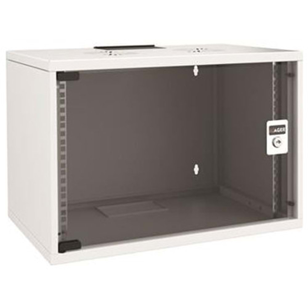 AGER 9U 510x400mm Duvar Tipi Beyaz Kabinet Demonte SOHO AG-SH09U5140B1-CBAA-B-D1