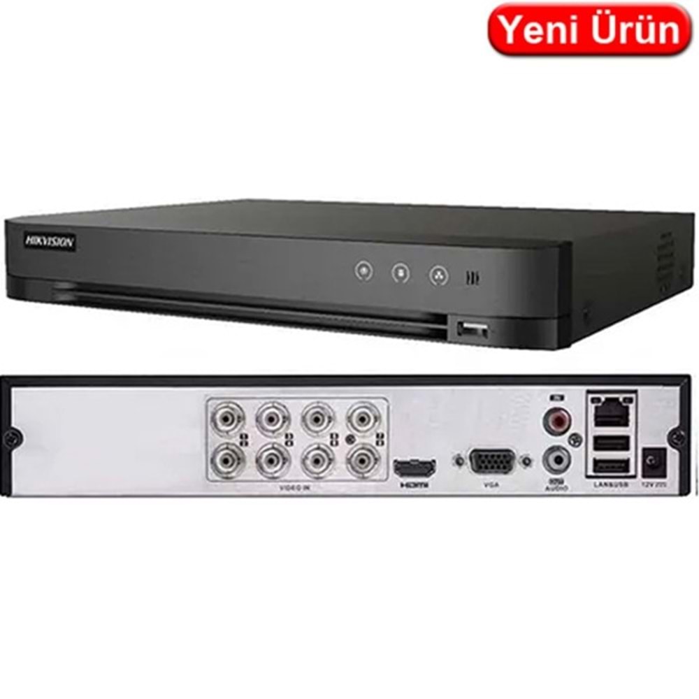 HIKVISION 8kanal 2mp 1-diskli Analog Kayıt Cihazı DS-7208HGHI-M1/C