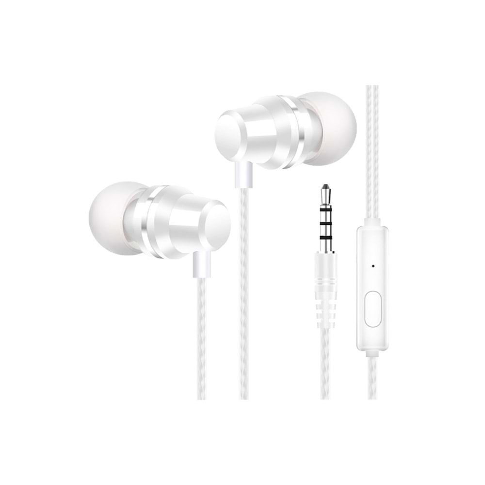 CONCORD C-902 Mikrofonlu Kulak İçi Kulaklık Beyaz 3.5 Mm.