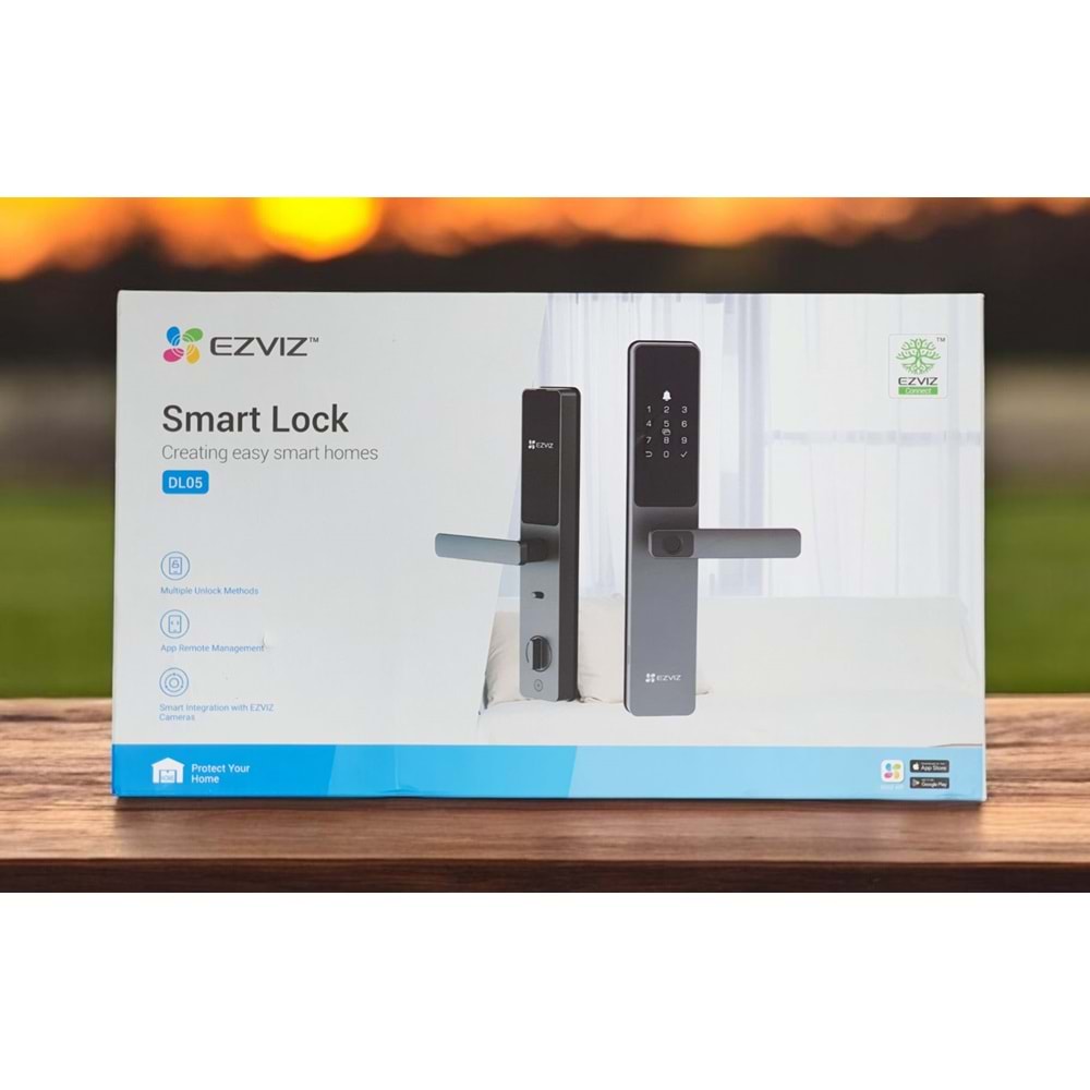 EZVIZ AKILLI EV SİSTEMİ GİRİŞ KAPI KİLİDİ PARMAK İZİ OKUYUCULU CS-DL05