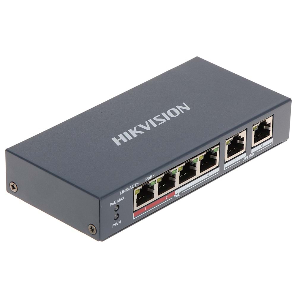 HIKVISION SWITCH POE 10/100 STANDART 4 PORT DS-3E0106P-E/M