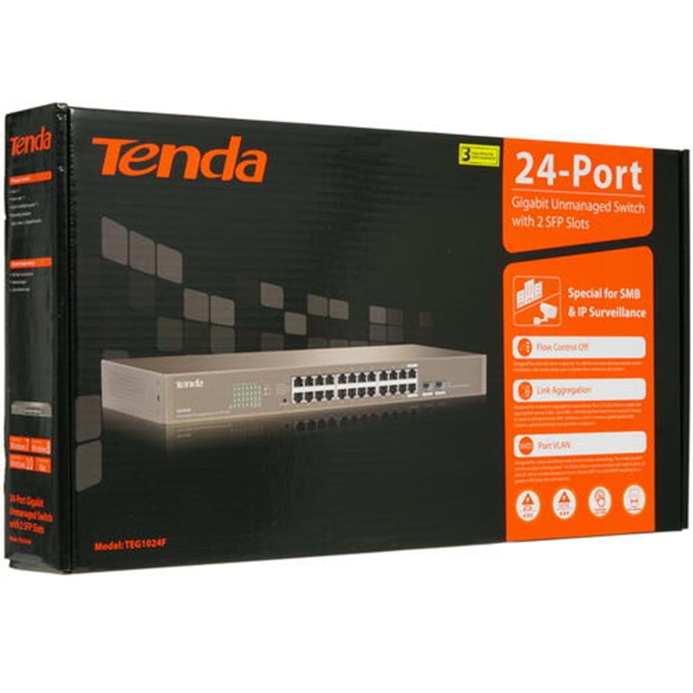 TENDA SWITCH GIGABIT STANDART 24 PORT TEG1024F