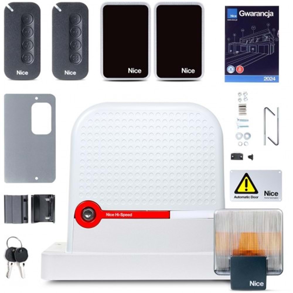 Nice Robus 600 HS Yana Kayar Bahçe Kapısı Motoru Kit