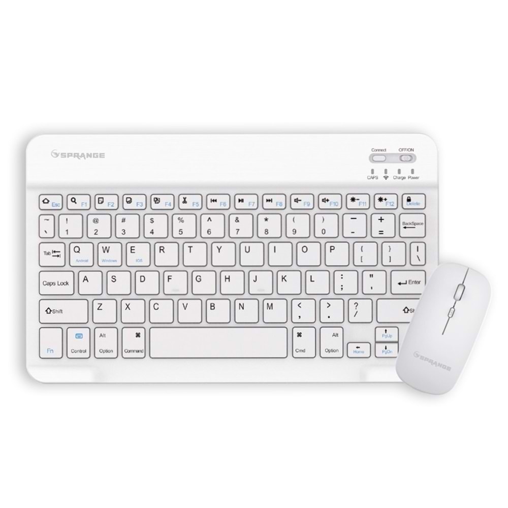 SPRANGE SR-K2 Kablosuz Klavye & Mouse Beyaz