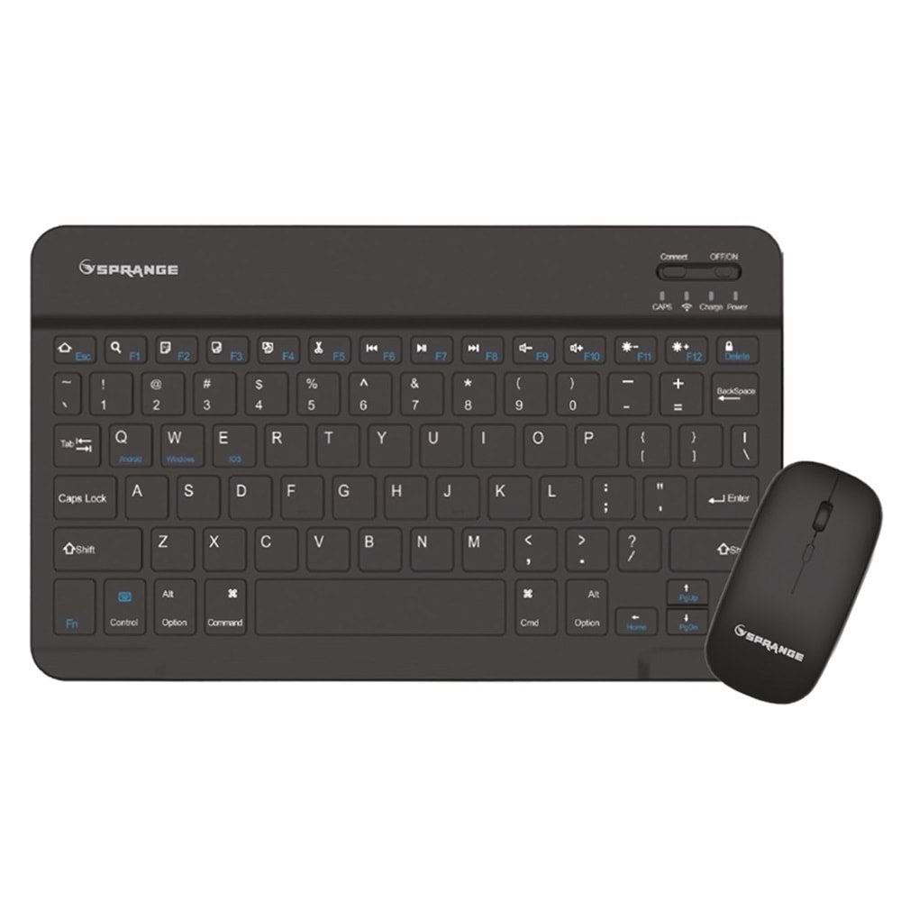 SPRANGE SR-K2 Kablosuz Klavye & Mouse Siyah