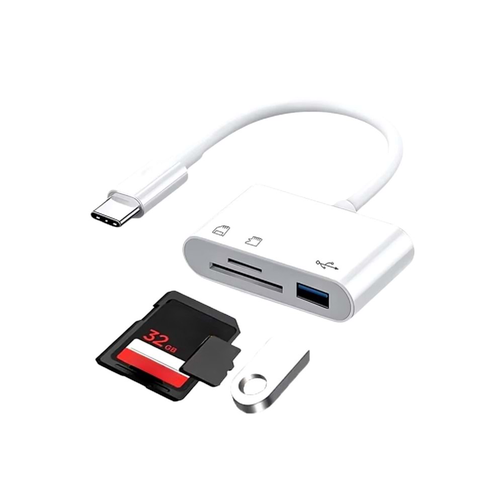 CONCORD USB-C 3IN1 OTG Dönüştürücü