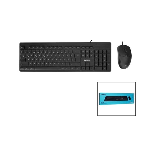 EVEREST KM-515 Q Türkçe USB Siyah Combo Klavye+ Mouse