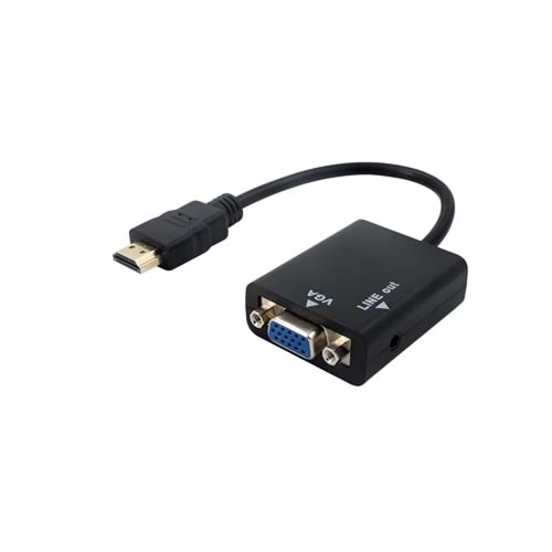 CONCORD C-554 HDMI To VGA Ses Kablosu 3,5mm.