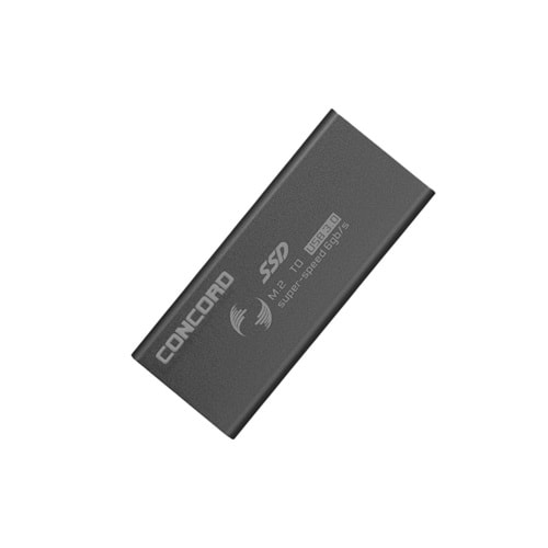 CONCORD C-898 NGFF SATA M.2 SSD Uyumlu SSD Kutu Alüminyum Kasa Siyah