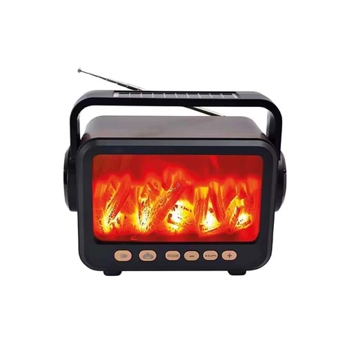 FP-337S Bt/Fm/Usb Alev & Şömine Efektli Solar Enerjili Radyo
