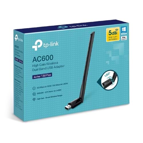 TP-LINK ARCHER T2U PLUS AC600 WIRELESS USB ADAPTOR