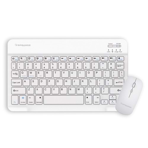 SPRANGE SR-K2 Kablosuz Klavye & Mouse Beyaz