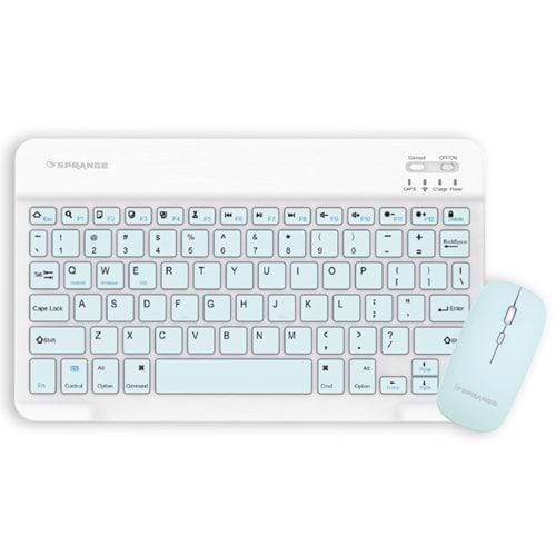 SPRANGE SR-K2 Kablosuz Klavye & Mouse Mavi
