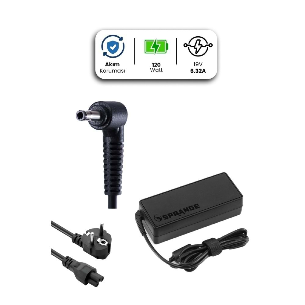 SPRANGE SR-L32 19V 6.32A 5.5*2.5mm 120W ASUS/LENOVO İçin Laptop Adaptör